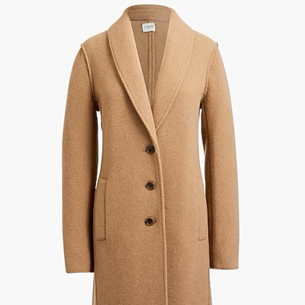 J. Crew Factory Camel Boiled Wool Topcoat